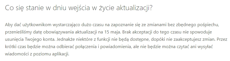 aktualizacja whatsapp smutno