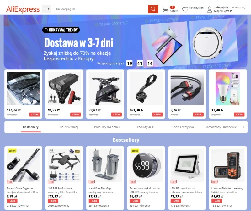 aliexpress szybka dostawa