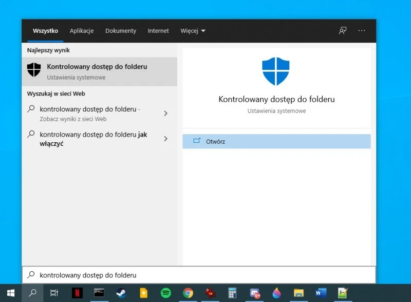 kontrolowany dostep do folderu