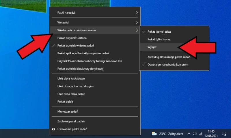 wiadomosci i zainteresowania jak wylaczyc 3