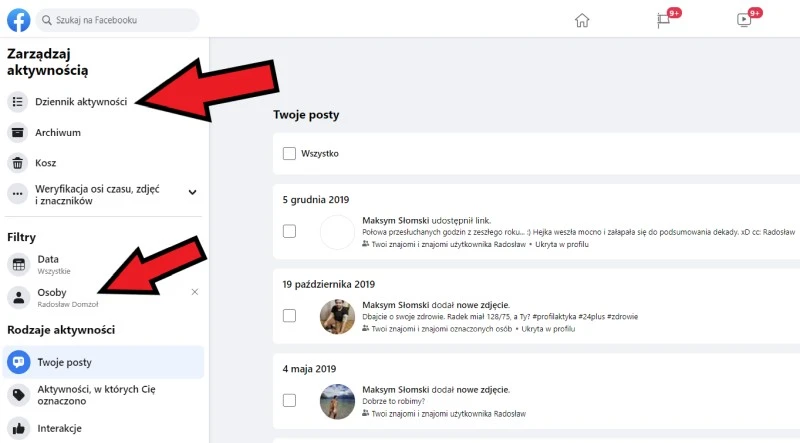 facebook dziennik aktywnosci 4