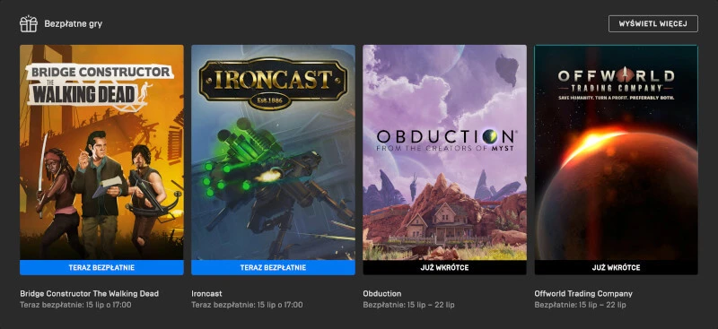 Bridge Constructor The Walking Dead i Ironcast za darmo na Epic Games Store