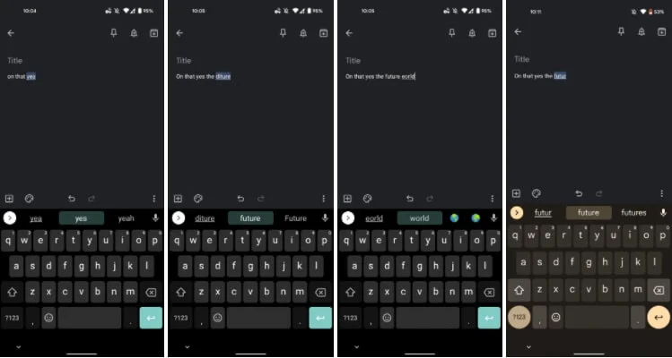 gboard sugestie 2