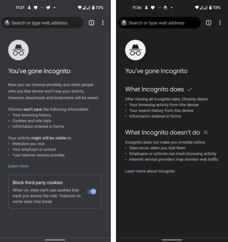 chrome wyglad incognito 1