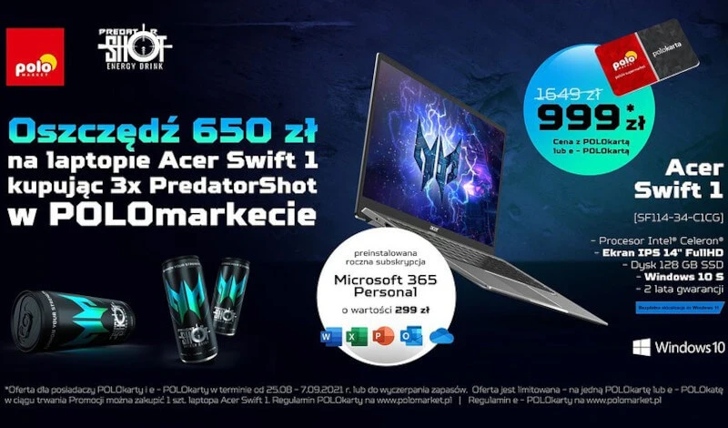 Świetna promocja na laptopy Acer Nitro 5 i Swift 1. Odbierz rabat nawet na 1000 złotych