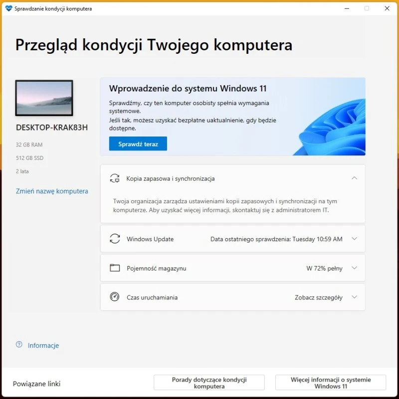 PC Health Check powrócił i jest dostępny dla wszystkich
