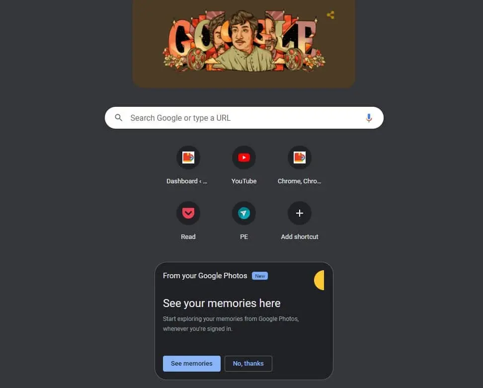 google chrome memories 2