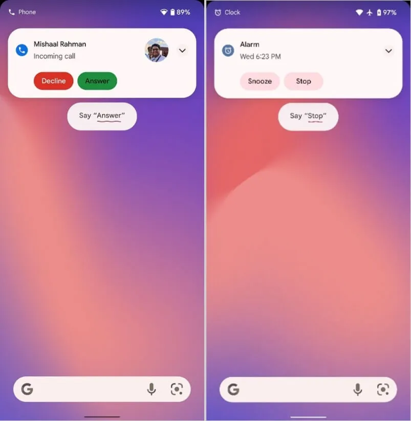 asystent google szybkie zwroty 3