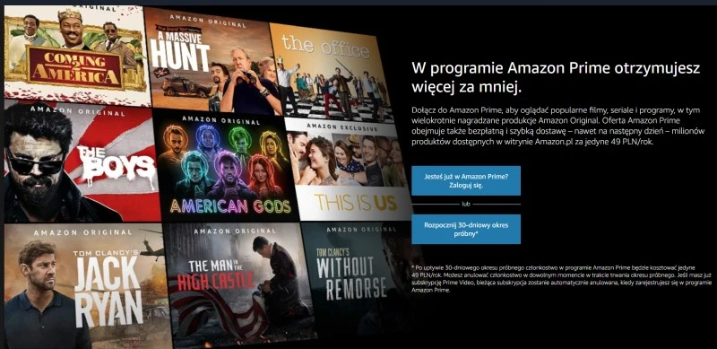 amazon prime polska