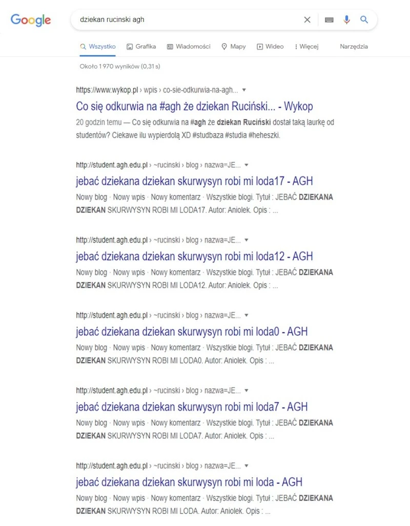 dziekan rucinski agh