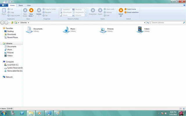 Windows Explorer Ribbon