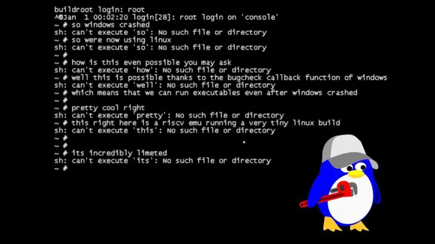 BugCheck2Linux uruchomi Linuksa w razie wystąpienia BSOD w systemie Windows