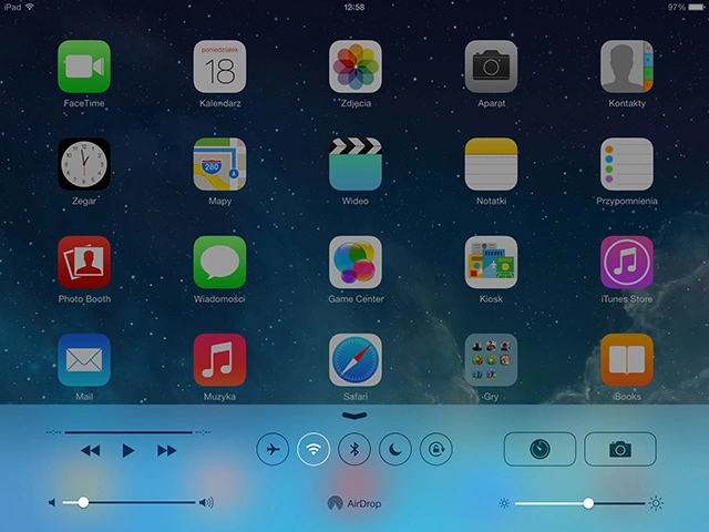 Centrum sterowania iOS Centrum sterowania iOS