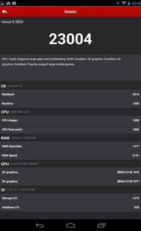 Dell Venue8 - Antutu test 01