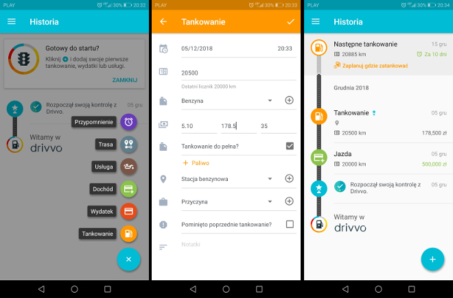 Drivvo – niezbędnik nowoczesnego kierowcy (recenzja)
