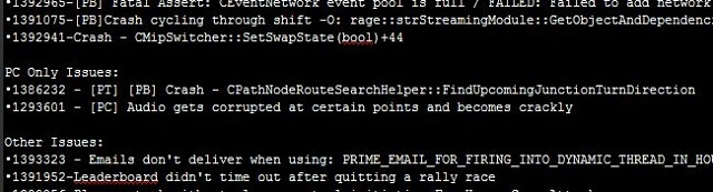 GTA 5 lista błędów