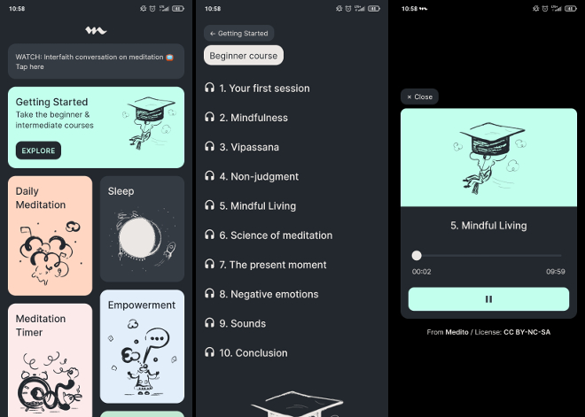 Medito – aplikacja do medytacji za darmo (recenzja)