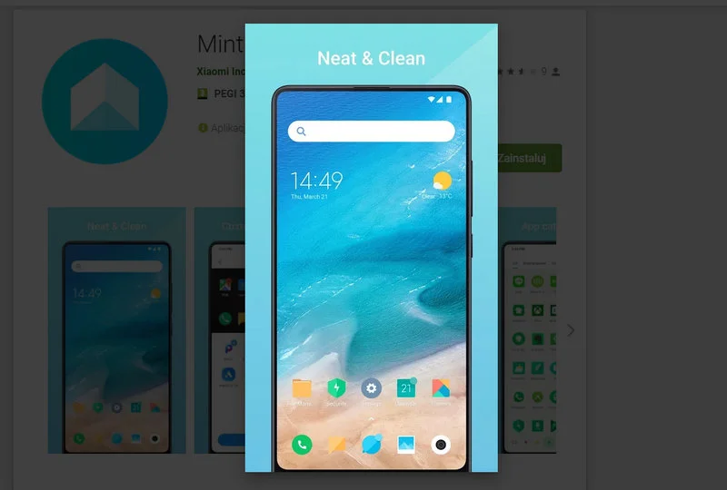 Mint Launcher od Xiaomi dostępny w Sklepie Play!