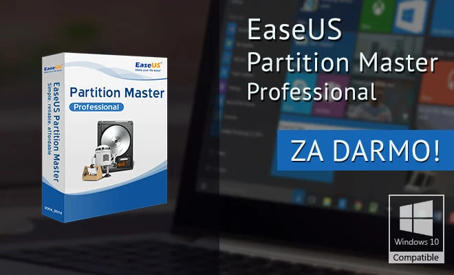 Tylko u nas! EaseUS Partition Master Pro za darmo