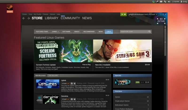 Pojawiła się nowa wersja Steam i dzięki niej gry z Windowsa uruchomisz na Linuksie