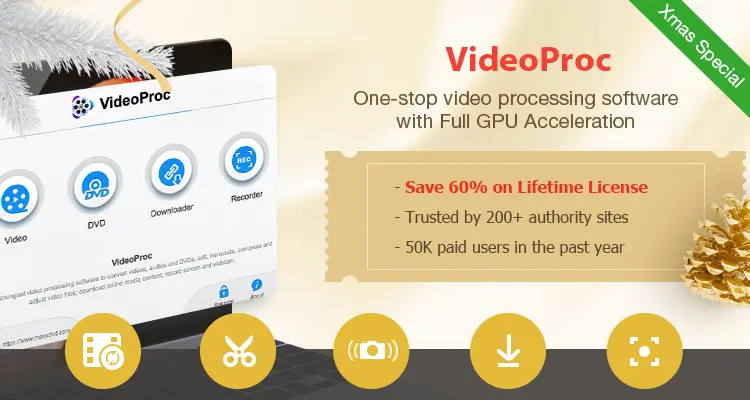 Świąteczna zniżka na VideoProc. Zgarnij program do edycji wideo 60% taniej