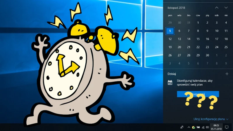 Błąd czy funkcja? Windows 10 bez przypomnienia o zmianie czasu