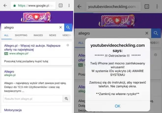 Allegro zhakowane? Uwaga na fałszywe reklamy w wyszukiwarce Google