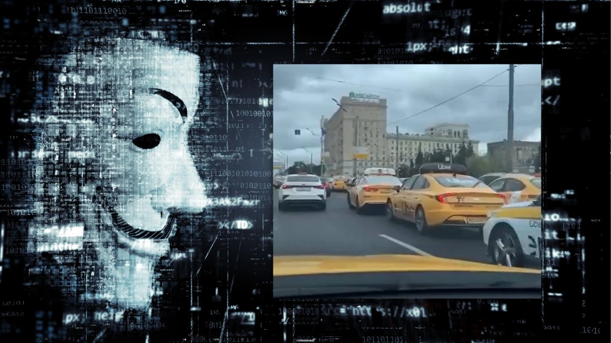 Anonymous zakpili z rosyjskich taksówkarzy. Taksówki Yandex zakorkowały Moskwę