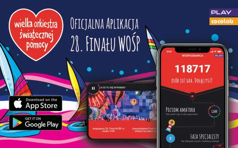 Oficjalna aplikacja WOŚP – bądź na bieżąco, pomagaj, baw się