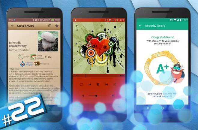 Aplikacje tygodnia #22: darmowy VPN i bezpieczne Wi-Fi, blokada ekranu od Microsoftu, przyjazne odtwarzanie muzyki, usuwanie Google Now i mobilny atlas grzybów