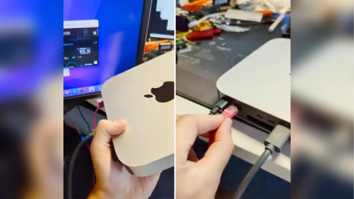 Moder zasilił komputer Apple Mac Mini poprzez port Ethernet NOWY