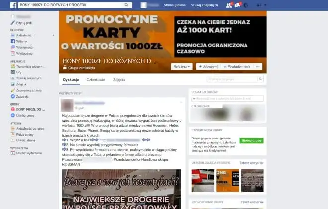 Bon do drogerii na 1000 zł? Uwaga na kolejne oszustwo