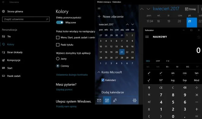 Jak włączyć ciemny tryb aplikacji w Windows 10?