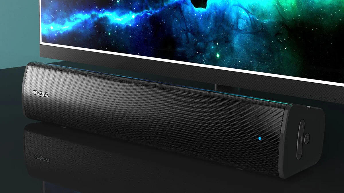 Soundbar Creatvie Stage Air V2 z kartą dźwiękową dla PC, działa też z konsolami i smartfonami