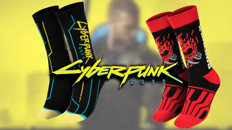 Cyberskarpety i inne tekstylne gadżety z Cyberpunka 2077 od J!NX