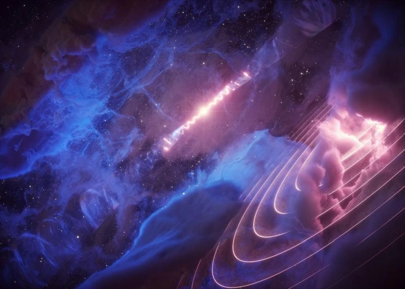 Czarna dziura w tajemniczy sposób podświetla chmurę gazu 100 lat świetlnych dalej