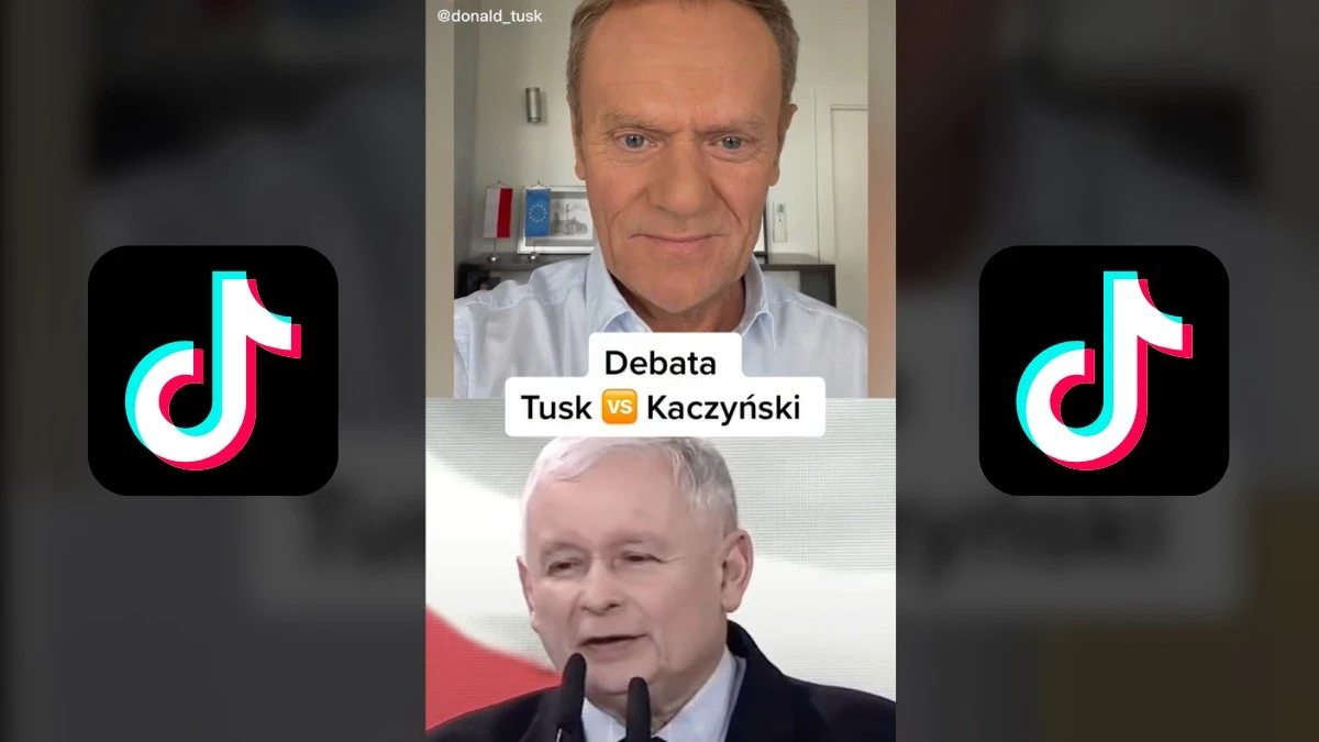 Donald Tusk na TikToku. W pierwszym filmie wyśmiewa Jarosława Kaczyńskiego