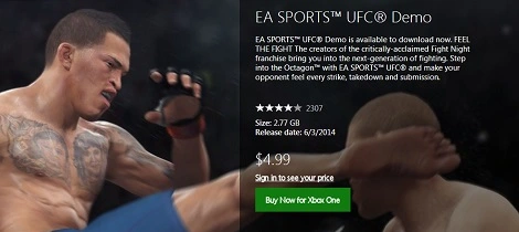 Microsoft sprzedaje demo UFC za… 5 dolarów!