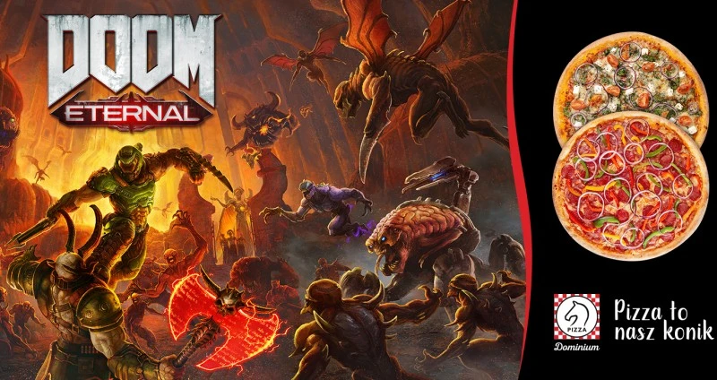 Limitowana DOOM Pizza w pizzeriach Dominium zawiera niespodziankę