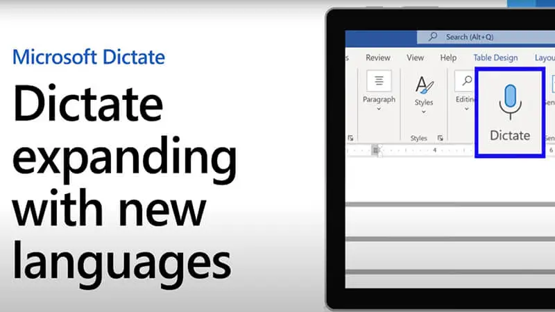 Tekst w Wordzie podyktujesz także po polsku. W końcu