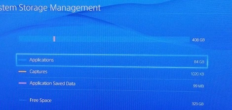 Dysk w PS4 oferuje w rzeczywistości 408 GB miejsca