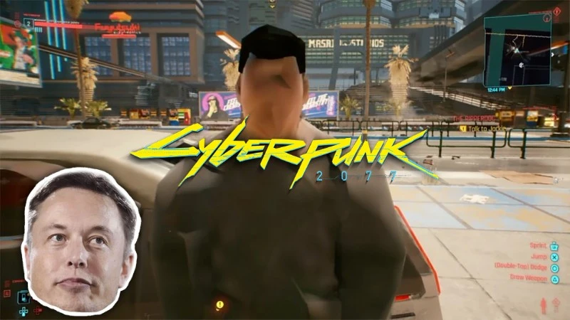 Elon Musk kpi z Cyberpunk 2077. Opublikował zabawnego mema