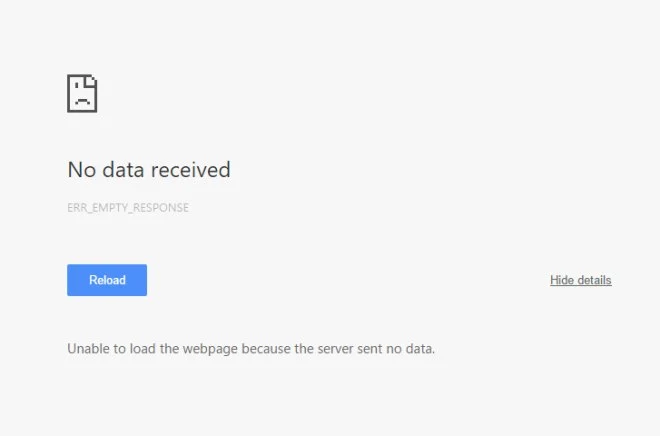Jak naprawić problem z ERR_EMPTY_RESPONSE?