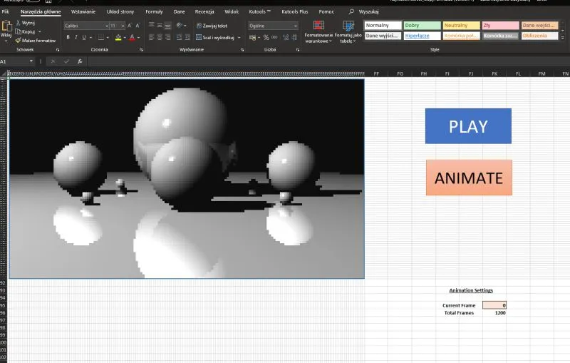 Teraz ray tracing można wypróbować nawet w… Excelu – sprawdźcie sami!