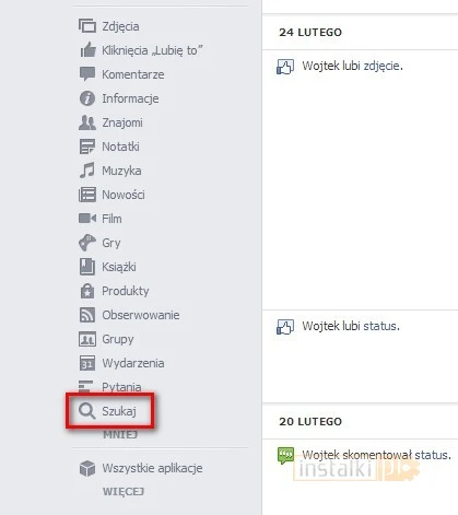 facebook historia wyszukiwania 3