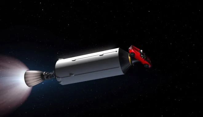 Już dzisiaj Tesla Roadster poleci w kierunku Marsa