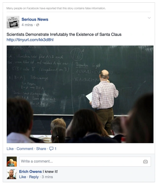 fb fake post