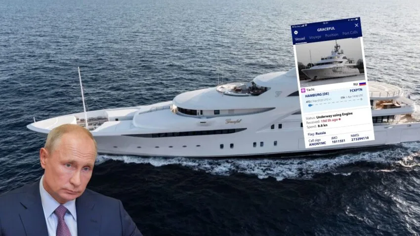 Anonymous znowu w akcji. Luksusowy jacht Putina FCKPTN na kursie prosto do piekła