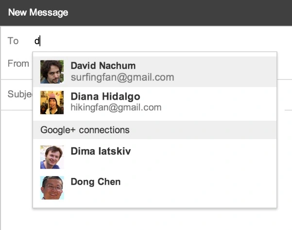 gmail kontakty z google plus