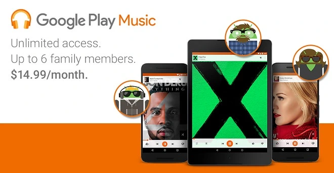 Google Play Music otrzymuje plan rodzinny
